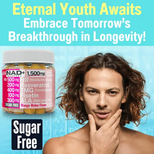 Vista 3 de Gomitas sin azúcar de 1500 mg NAD+ NAD + Plus NR TMG ALA Trans-Resveratrol Fisetina Suplementos Nicotinamida ribósido trimetilglicina ácido alfa