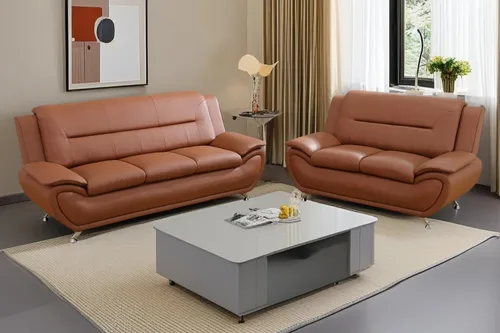 Vista 17 de A Ainehome Moderno juego de muebles de sala de estar de piel sintética, sofá modular de 6 asientos con sofá biplaza y silla (negro)