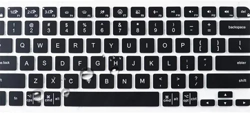 Vista 4 de Funda de silicona para teclado de escritorio ultra fina, compatible con teclas Logitech MX Mini Minimalista y MX Keys Mini para Mac Teclado Negro