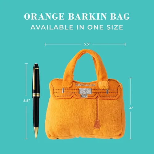 Vista 4 de Haute Diggity Dog Barkin Bag, juguetes de peluche de diseñador para perros con chirriador interactivo, enriquecimiento estimulante para mascotas