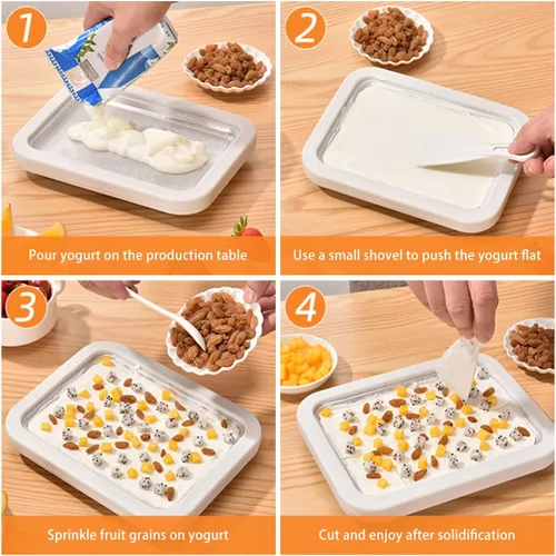 Vista 4 de Máquina de helado instantáneo, máquina de helado laminado, máquina de helado de punto dulce para helado enrollado casero, Softserve, gelato, sorbete
