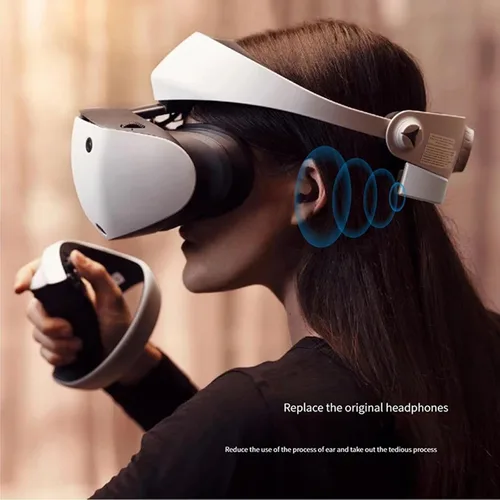 Vista 2 de Mini Speaker for VR2 Headset, 3D Surround Sound Gaming Neckset External Speaker Compatible for VR Headset Sound