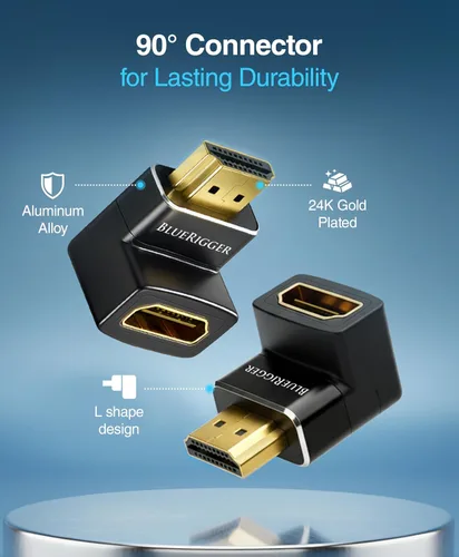 Vista 7 de BlueRigger Adaptador HDMI de 90 grados