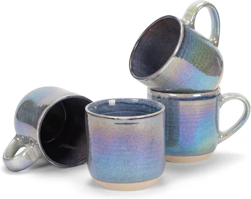 Vista 18 de Elanze Designs - Taza de café de cerámica con esmalte reactivo brillante, tamaño grande de 17 onzas líquidas, taza de cocina diaria de grado