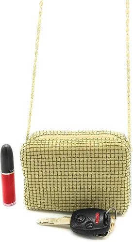 Vista 3 de Bolso de noche de malla metálica X-Small para mujer