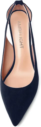 Vista 3 de Zapatos de tacón bajo para mujer, sin cordones, con puntera puntiaguda, de 2.0 in