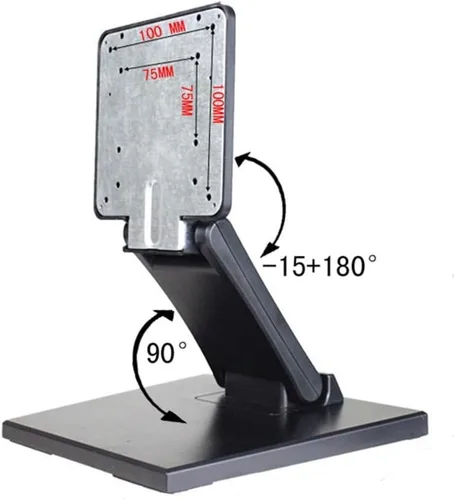 Vista 3 de WEARSON WS-03A Soporte Ajustable para TV LCD Plegable, Soporte de Escritorio de Metal para Monitor con Agujero VESA 75x75mm y 100x100mm