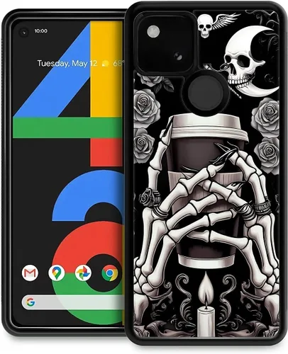 Vista 113 de Compatible con Google Pixel 4A 5G Mobile Case Creative Acrylic Back Panel Silicona Edge Case Slim Protección Especialmente para Google Pixel 4A 5G