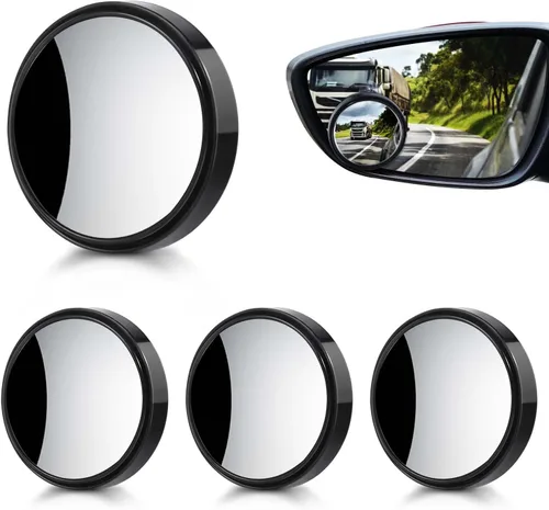 Vista 8 de OBTANIM Paquete de 2 espejos de punto ciego de 2 pulgadas de ángulo ajustable HD de vidrio redondo de visión trasera para automóvil, accesorios