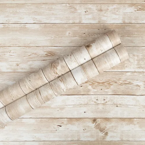 Vista 9 de Papel tapiz auto-adhesivo con diseño de madera de 17.71x236.2 pulgadas, papel de pared desprendible para el hogar, decorativo, sintético