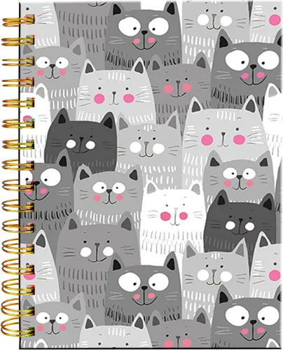 Vista 13 de Cuaderno de espiral iampanda, encuadernación fuerte de doble alambre con papel premium para mujeres y niñas, lindo cuaderno/diario de 60 hojas A5