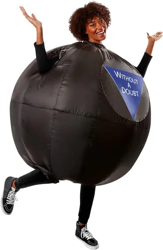 Vista 3 de Rubies Mattel Games Magic - Disfraz inflable de 8 bolas para adultos como se muestra talla única
