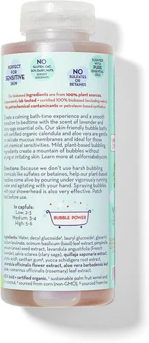 Vista 2 de California Baby Calming Lavender Bubble Bath 100% Plant-Based Kids Bubble Bath Gentle Baby Bubble Bath Free Bubble Wand 384 mL / 13oz