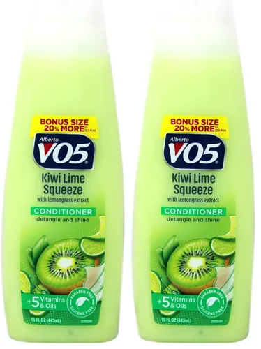 Vista 6 de Herbal Escapes - Acondicionador para exprimir Kiwi Lime de Alberto Vo5, 15 onzas
