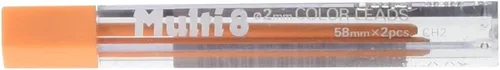 Vista 2 de Pentel CH2 Multi 8 - Recambio de lápiz de color de 0.079 in (2 cables por tubo) - Plomo rojo