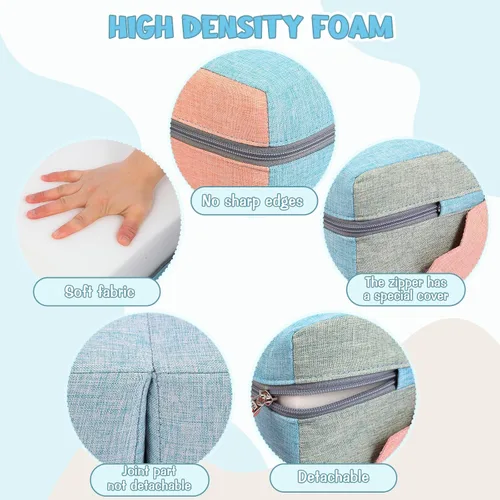 Vista 8 de Asweets 4 en 1 bloques de espuma para escalar para niños pequeños, juguetes de escalada y gateo suaves para interiores para la creatividad e