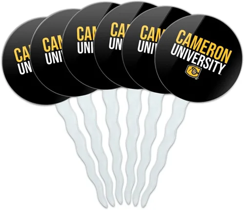 Vista 274 de Abilene Christian - Juego de 6 palillos para cupcakes con logotipo secundario