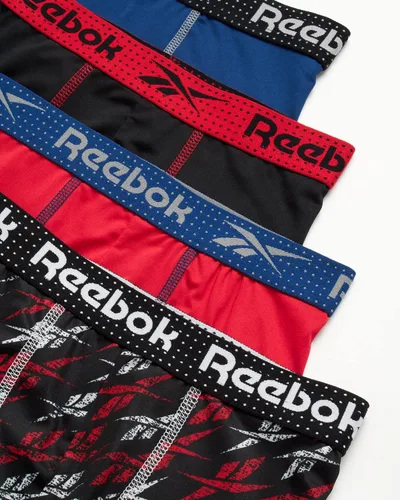 Vista 2 de Reebok Ropa interior para niños - Calzoncillos bóxer de rendimiento (paquete de 4)