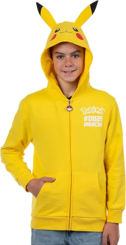 Vista 7 de Mad Engine Sudadera con capucha Pokémon para niños Gen 01 con cierre y disfraz 3D de personaje Bulbasaur