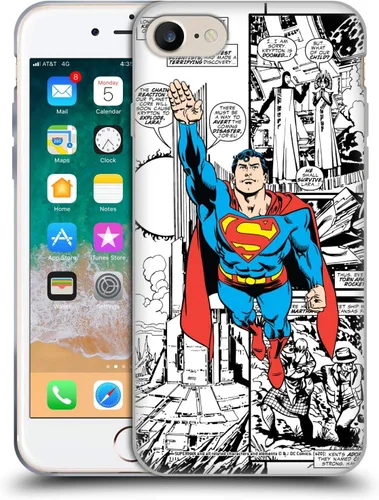 Vista 30 de Head Case Designs Funda de gel con licencia oficial de Superman DC Comics Collage Comicbook Art [protección de grado militar] compatible con Apple