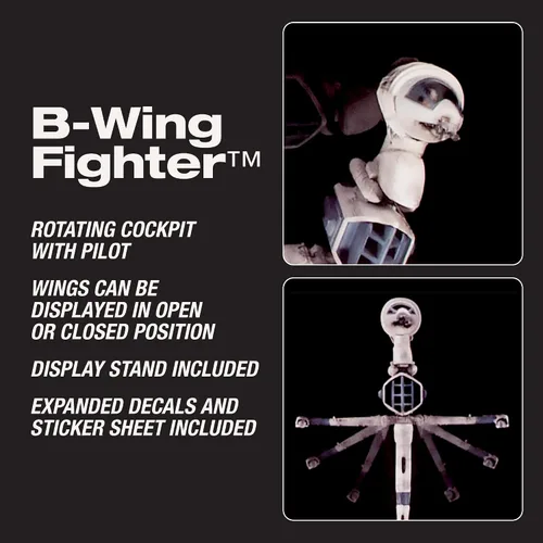Vista 3 de MPC Star Wars: Return of The Jedi B-Wing Fighter (Snap) Kit de modelo a escala 1:144