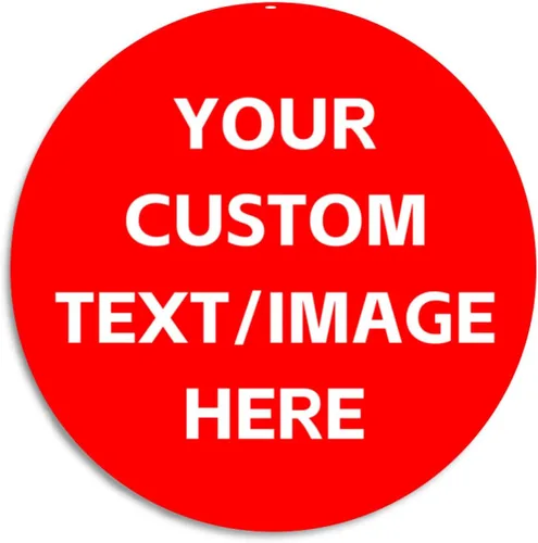 Vista 22 de Letreros personalizados para negocios al aire libre de metal con texto en inglés «Make Your Own 12X12» Letrero personalizado para jardines al aire