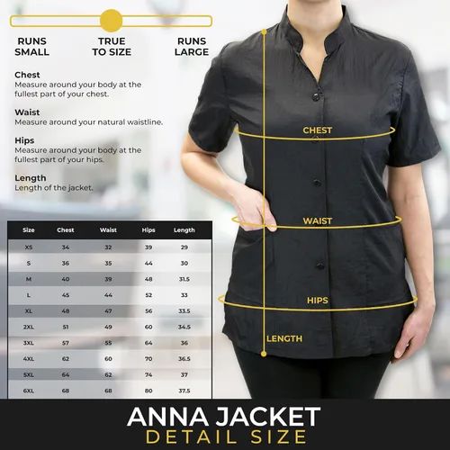 Vista 7 de CHARLENE Chaqueta Anna, uniforme de nylon para estilista de alta moda