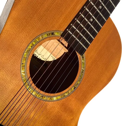 Vista 3 de Pegatina calcomanía con incrustaciones para guitarra acústica, purfling de boca de sonido con tema de abulón - Tira de roseta/OC Ocher