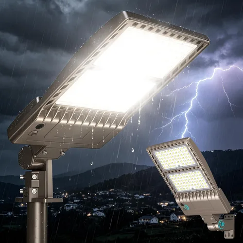 Vista 14 de Soporte de ajuste deslizante de luz de estacionamiento comercial de 320 W Listado UL 48000LM