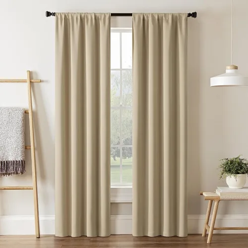 Vista 21 de Eclipse Darrell - Cortinas térmicas blackout para ventana, diseño moderno con ojales, para dormitorio o sala de estar (panel individual), 37 x 54