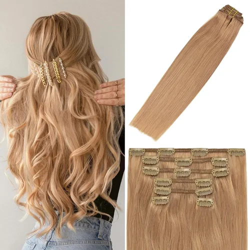 Vista 11 de WindTouch - Extensiones de cabello humano liso con pinzas, color negro azabache, 2.47 onzas, N.° 1, 12 pulgadas, 7