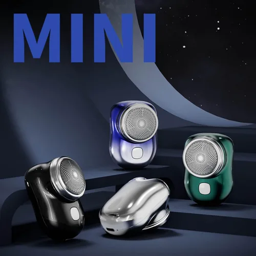 Vista 6 de Afeitadora eléctrica para hombres, Mini-Shave - Afeitadora eléctrica portátil, tamaño de bolsillo, afeitadora portátil húmeda y seca para hombre