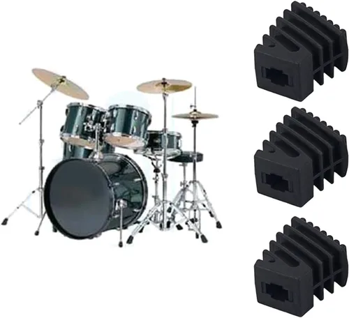 Vista 2 de 3pcs Drum Rack Stand Rubber Feet Leg Protectors Leg Kits for Percussion Rubber Hardware Parts