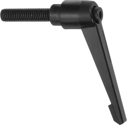 Vista 36 de uxcell Perillas ajustables M5 x 0.472 in, mango de rosca macho, botón de trinquete de liberación rápida, perno giratorio para maquinaria de torno