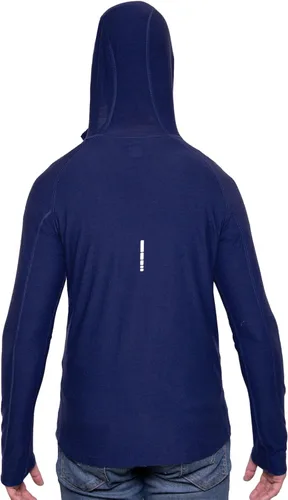Vista 2 de MERIWOOL Sudadera con capucha para hombre, ligera, de lana merina, manga larga, térmica