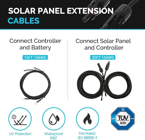 Vista 4 de Renogy - Kit de panel solar monocristalino para RV de 400 vatios y 12 voltios, kit fuera de la red, con controlador de carga Adventurer LCD PWM