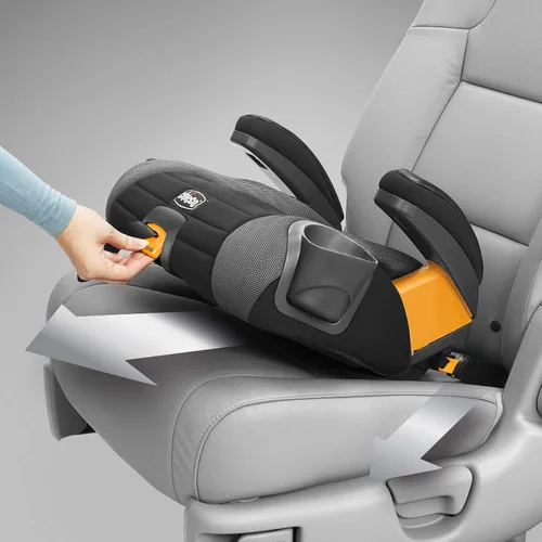 Vista 14 de Chicco GoFit ClearTex Plus Asiento elevador sin espalda, accesorio de ErgoBoost - Acolchado de espuma ultra cómodo, asa de transporte integrada