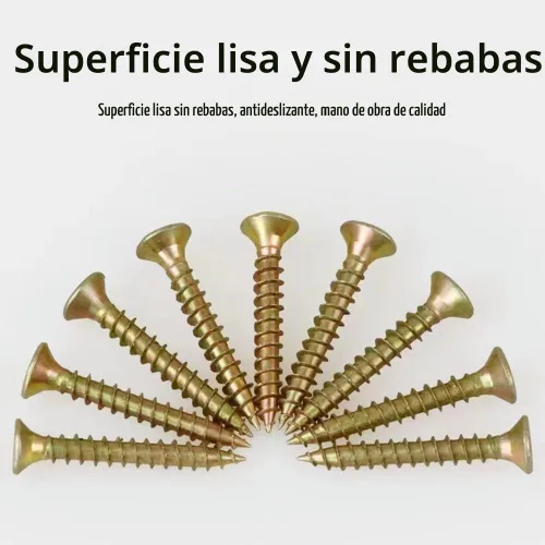 Vista 3 de Kit surtido de tornillos para madera de cabeza plana M3.5 M4 M5, 260 piezas, tornillos de madera autorroscantes de cabeza plana avellanados