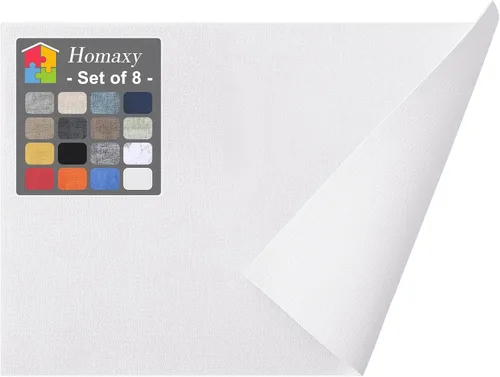 Vista 13 de Homaxy Juego de 4 manteles individuales de piel sintética resistentes al calor para mesa de comedor, impermeables, lavables, lavables, manteles