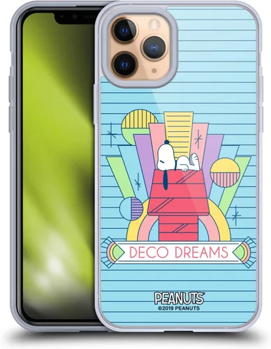Vista 134 de Head Case Designs Snoopy Deco Dreams - Funda de gel suave con licencia oficial de Peanuts Blue Pattern compatible con Apple iPhone 7 Plus/iPhone 8