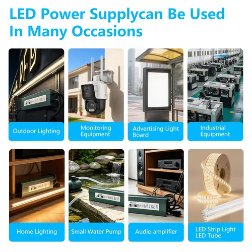 Vista 7 de conductor de 12V 250W LED, transformador impermeable de la fuente de 1 paquete de 12 V 250 W