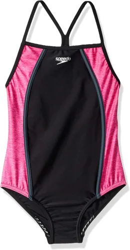 Vista 3 de Speedo Traje de baño de una pieza para niña con tiras finas Azul (Blue Print)