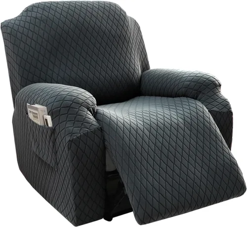 Vista 35 de Funda elástica para silla reclinable, 8 piezas de 1, 2, 3 plazas, funda para sillón reclinable con bolsillo y protector de muebles