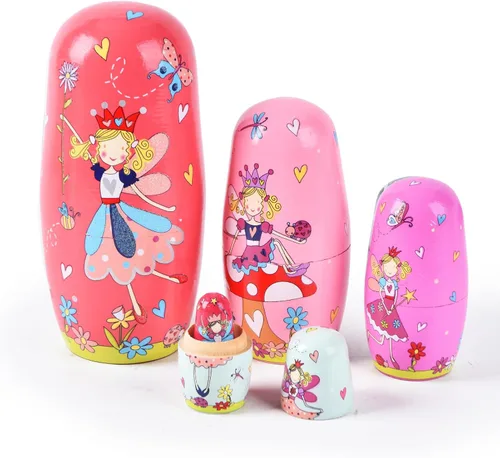 Vista 9 de Muñecas anidables, huevos de Pascua anidables, muñecas Matryoshka hechas a mano de madera para cumpleaños de niños o decoración del hogar