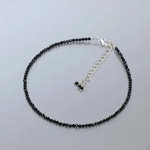 Vista 12 de Gempires - Tobillera ligera hecha a mano con cuentas, diseño clásico, hipoalergénica, chapada en plata de 11 pulgadas, regalo único para uso diario