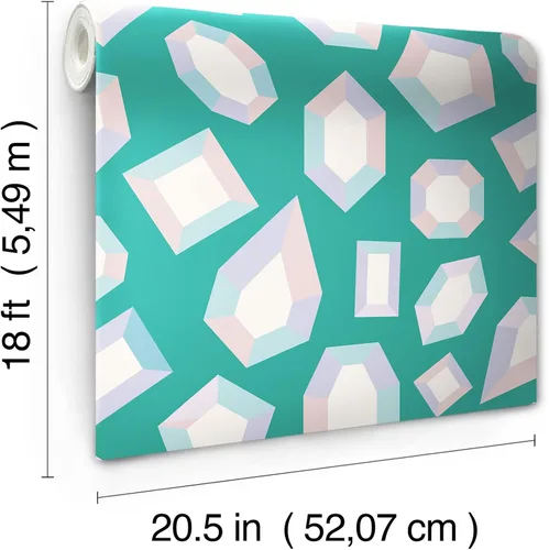 Vista 2 de LeLe Sadoughi Gems Peel & Stick - Papel tapiz para pegar y despegar