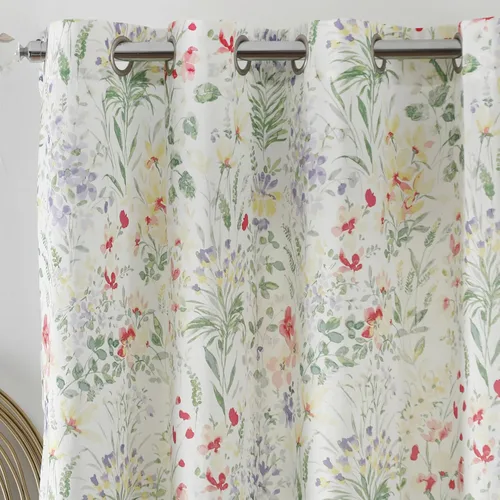 Vista 10 de naturetalk Cortinas de privacidad con patrón floral mixto, no se transparentan, cortinas lisas y sedosas con ojales plateados antiguos en la parte