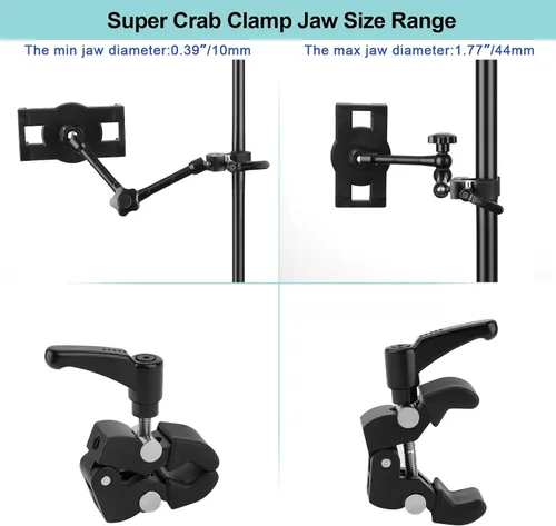 Vista 2 de Mippko Soporte para iPad para soporte de micrófono/soporte de música para micrófono, soporte para tableta compatible con almohadillas Nexus/LG G