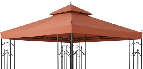 Vista 6 de Garden Winds Cubierta superior de repuesto de ajuste personalizado compatible con The Hampton Bay 61821, HD-61821 Arrow Gazebo - Classic Sand Beige