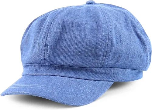 Vista 6 de Armycrew Gorra de periódico de gran tamaño 2XL ligera 100% algodón con parte trasera elástica Negro